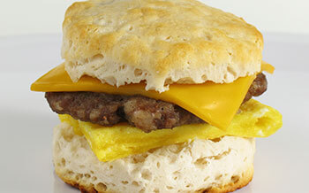 Sausage biscuit sandwich