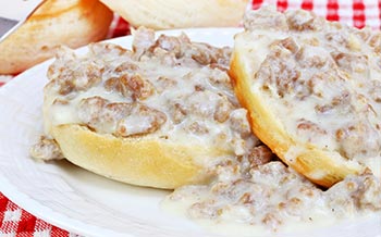 Sausage Biscuits with gravy